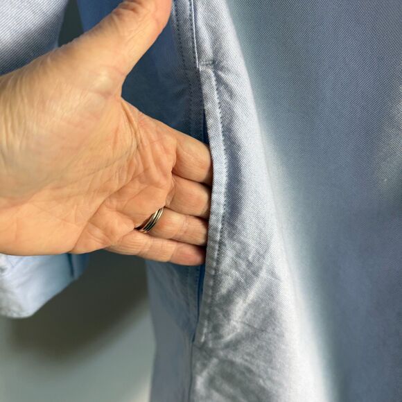 Lands' End Women's Oxford Long Sleeve Button Front Shirt Dress 100% Cotton 2/$50 - Picture 7 of 15